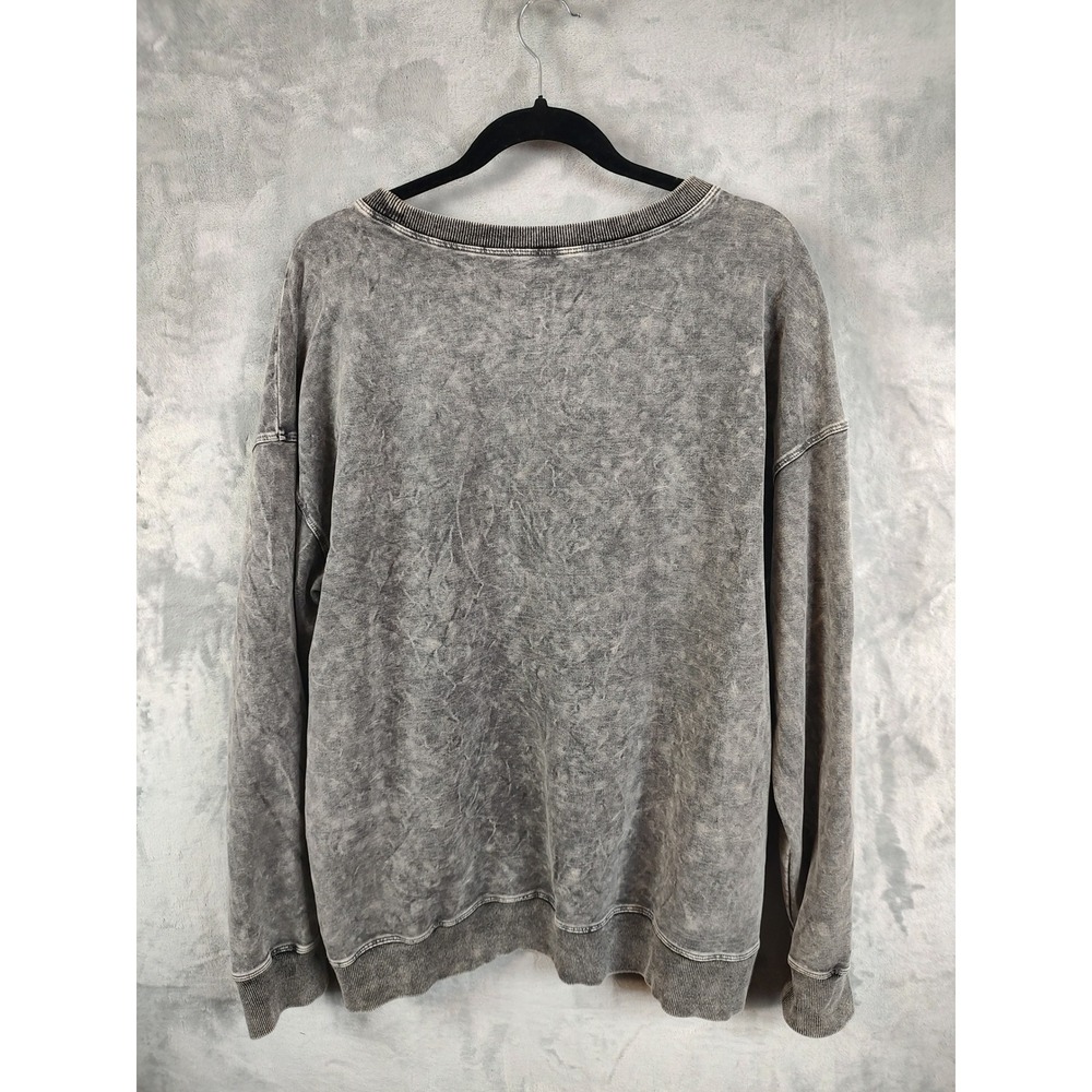 Rowdy Crowd Sweatshirt Buffalo Graphic Acid Wash Oversized XL - Picture 3 of 8
